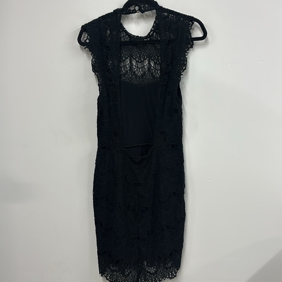 Free People Black Lace Mini Dress - Picture 7 of 10